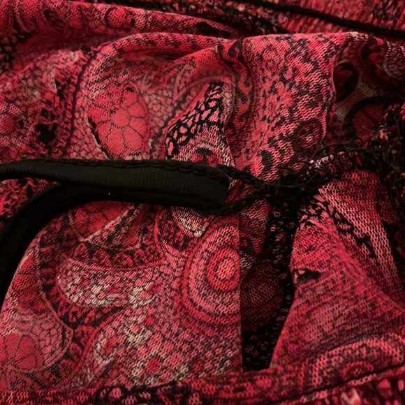 Pink and Black Top with Black Tank. - Picture 6 of 11